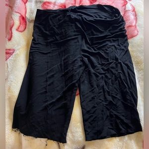 Black cut off spandex shorts